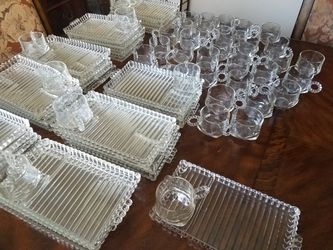 Vintage glassware serving sets