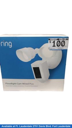 Ring Floodlight Cam Wired Plus White Security Camera Only