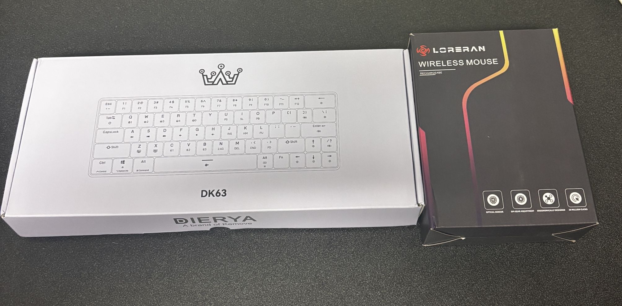New DIERYA 60% Keyboard And I. CREDAN Mouse