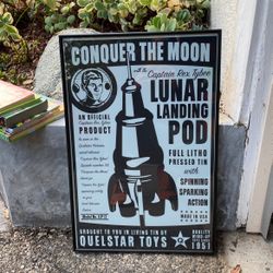 Framed Lunar Landing Pod Art