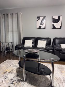 Glass coffee and side tables