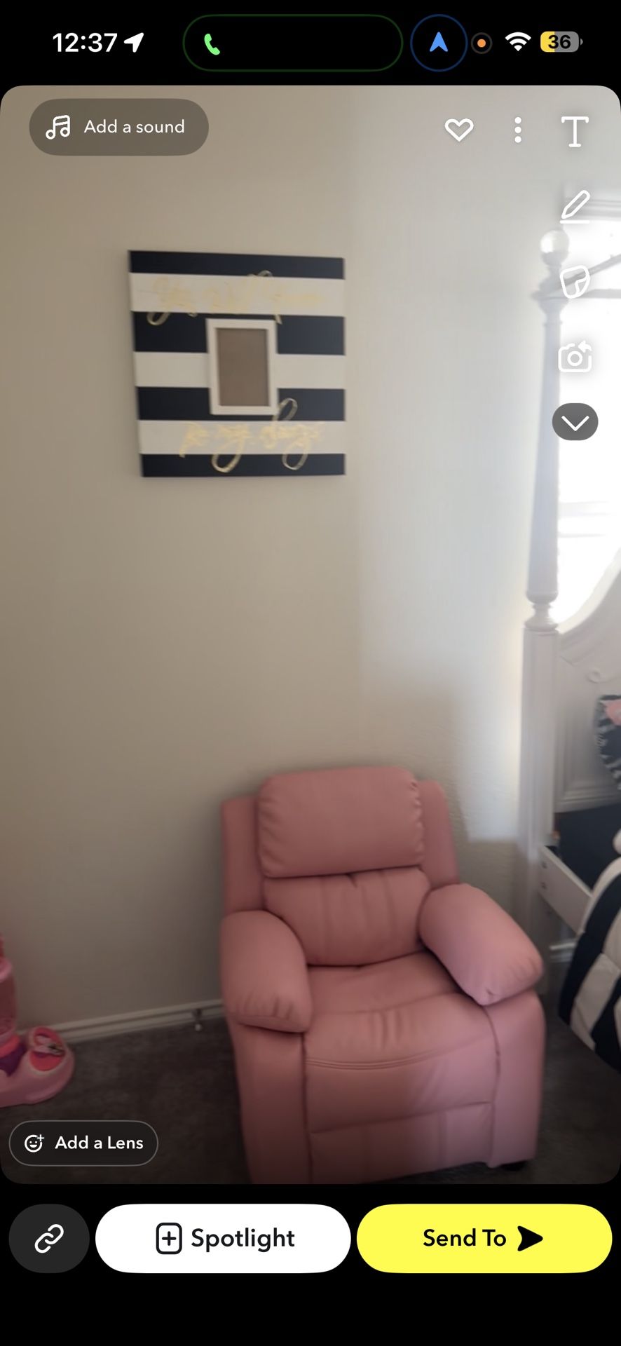 LITTLE GIRLS RECLINER CHAIR