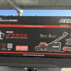 ECHO eFORCE 56V 21” Self-Propelled Lawn Mower Kit – 2 Batteries + Rapid Charger 