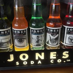 Jones Soda Co. RARE VTG Lighted Store POS Display with Bottles Collectible 90’s