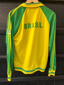 Brasil jacket soccer futbol World Cup XL zip track retro