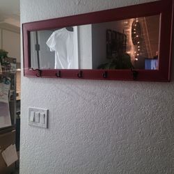 Mirror With Hooks Decor 