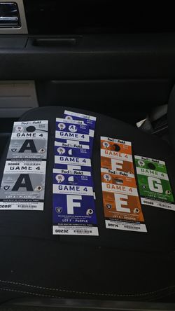 Redskins vs Raiders Parking Pass tickets