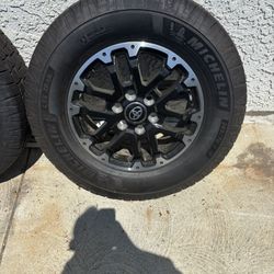 This Wheels Came Off From A Toyota Tundra New Tires Wheels Have Censors Not For Sale . Looking To Trade For 5 Lugs