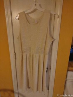 White cream dress extra large