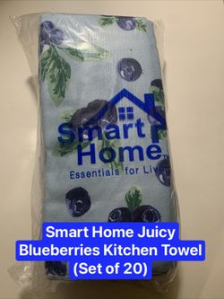 Smart Home Juicy Blueberries Kitchen Towels (Set Of 20)