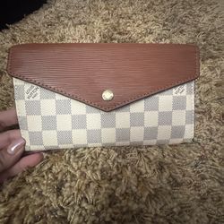 Checkered Cream Crossbody + Wallet Set (New)