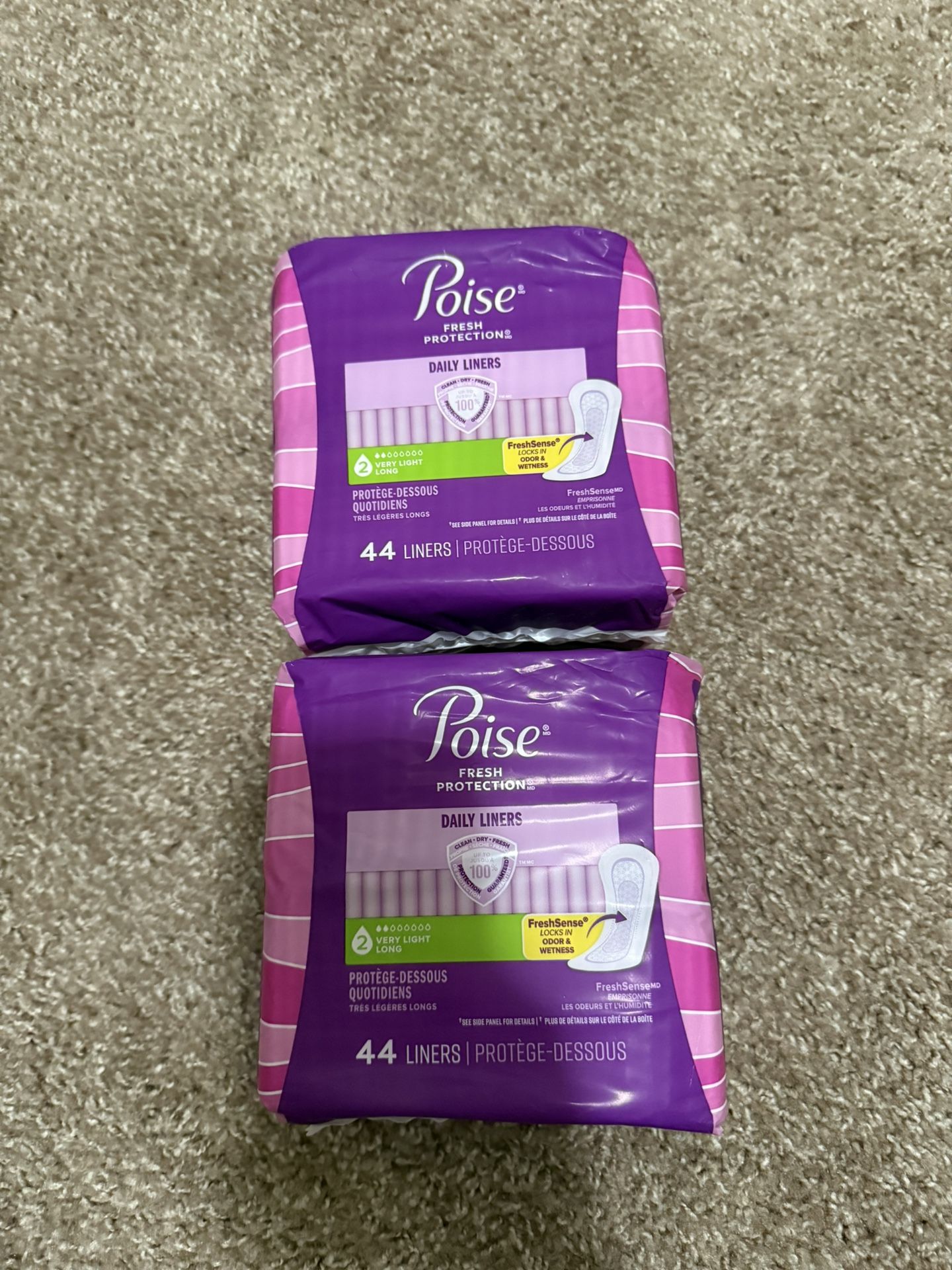 Poise Long Liners 2/$6 (Pick Up Only)