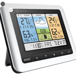 TH8888 In&Outdoor Thermometer Color Weather Station with 3 Channels remote outdoor sensors, Home Thermometer USB Outdoor Forecast Sensor with Alarm Cl