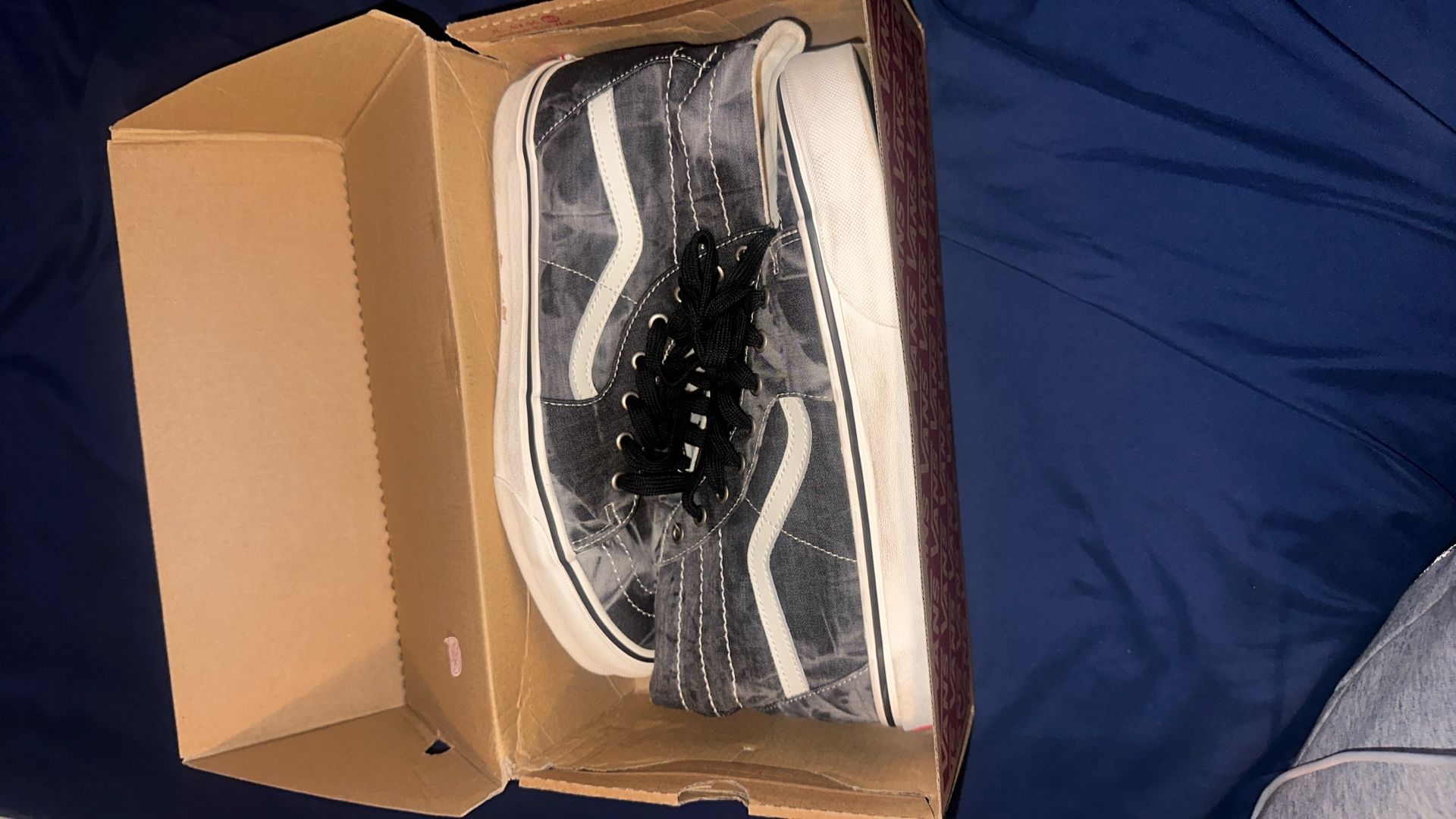 Vans “ Sk8-Hi Tapered Denim Destroy Black Marshmallow