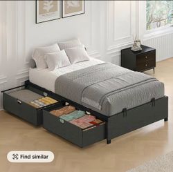 Twin Size Bed frame with storage