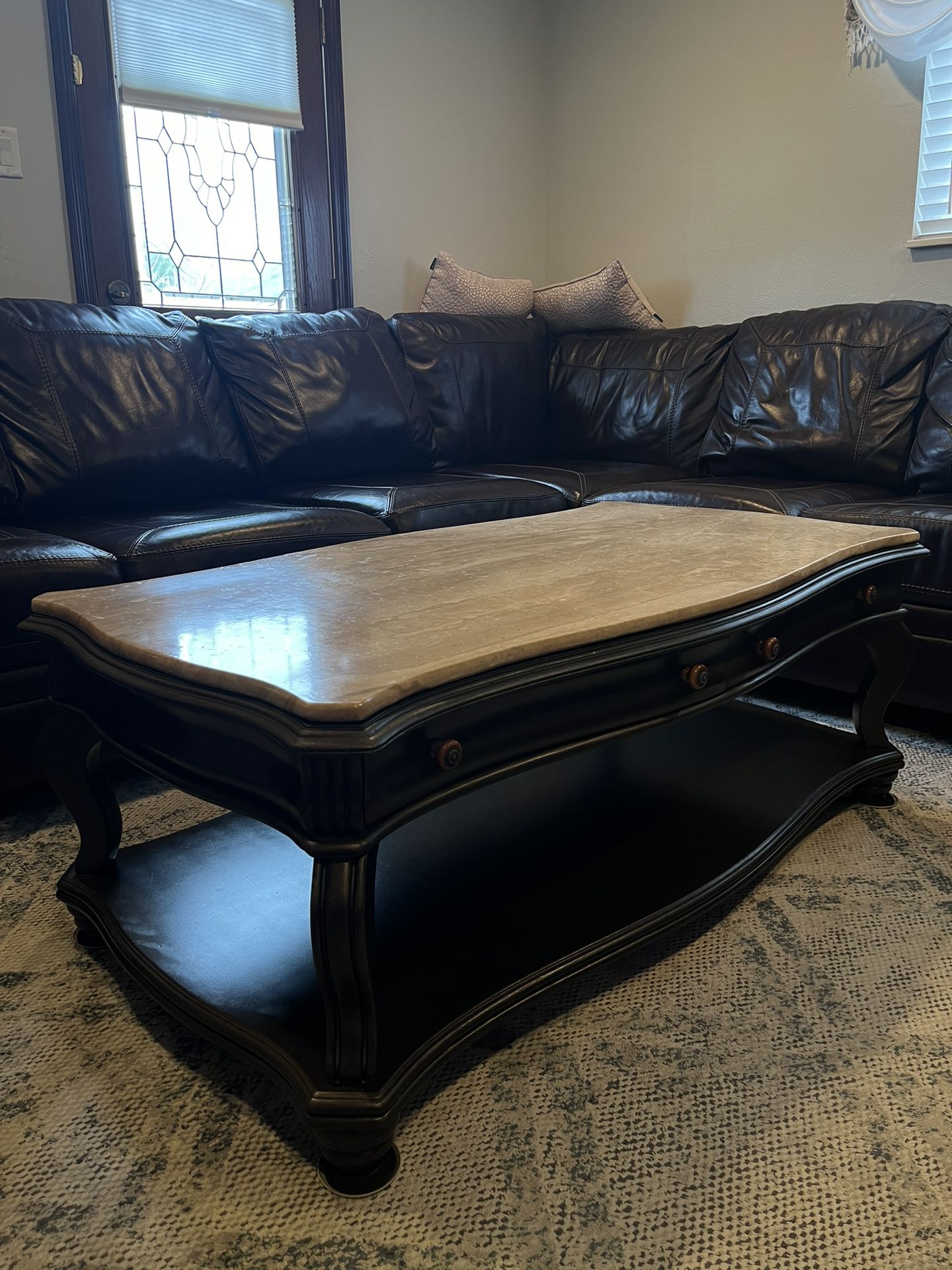 Coffee Table w/Marble Top