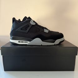 Black Canvas Jordan 4 Size 12
