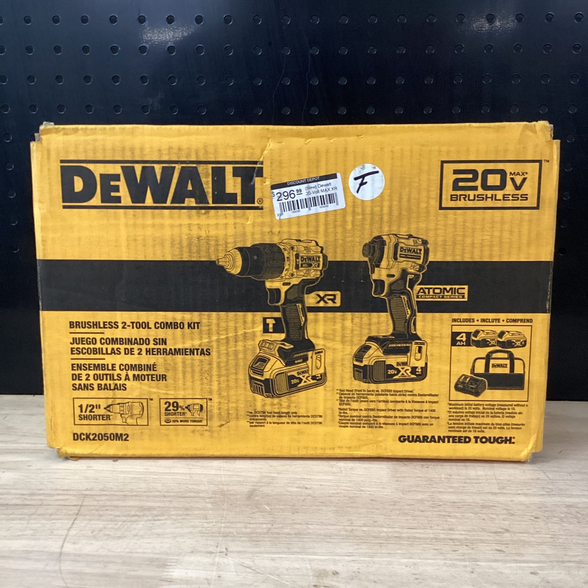DEWALT 20V MAX XR Hammer Drill and ATOMIC Impact Driver 2 Tool Combo