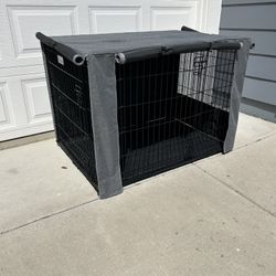 Dog Crate Foldable, W/cover. Excellent Cond. Large Dog. Dimensions In Photo. 
