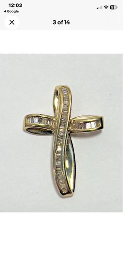 Gold & Diamond Cross Pendant