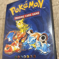 Vintage Pokemon Binder With Trading Cards 