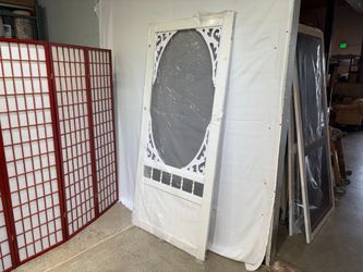 SCREEN TIGHT Springview 36 In. W x 80 In. H x 1 In. Thick White Vinyl Screen Door