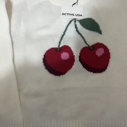 Cherry Women Sweater Size L fit medium Also$10 Only Pickup