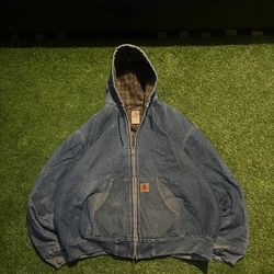Vintage Carhartt jacket 2001 denim blue outerwear rare workwear