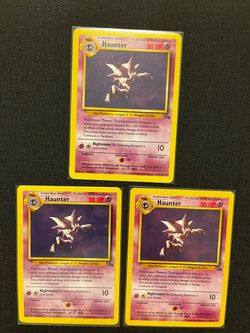 Haunter Pokemon Card Non Holo Fossil Set x3