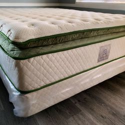 14in Full Size Organic Hybrid Gel Pillowtop MatresAndboxspring 