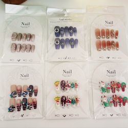 Christmas Theme Push On/ Press On Nails (Price For Each Pair)