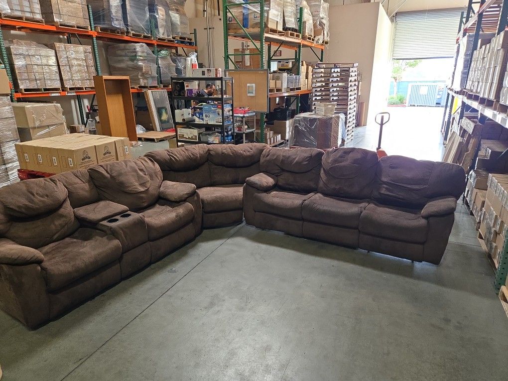 Corner Sofa 4 Recliners Home & Garden