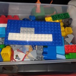 Duplo And Duplo Type Blocks. 