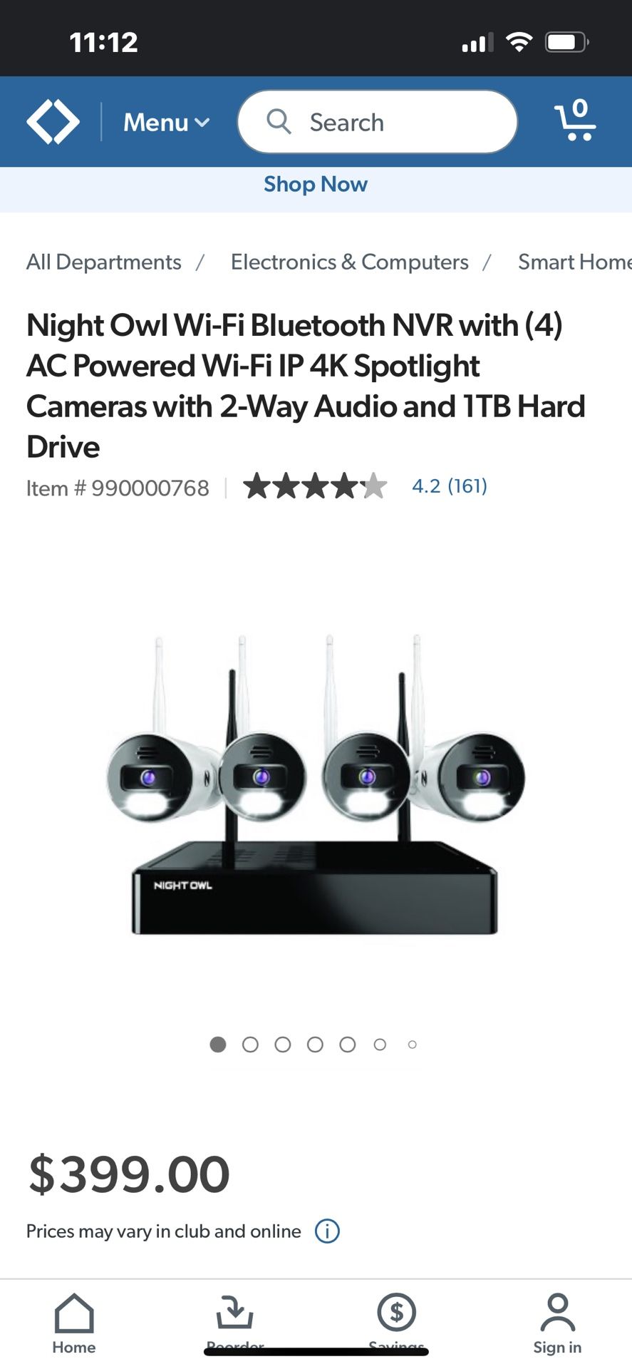 Night Owl 4K Wi-Fi Security Survielance System New 4 Cameras Wireless