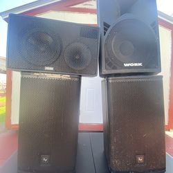 Lote de 4 Bocinas Profesionales (Para Reparar o Piezas)