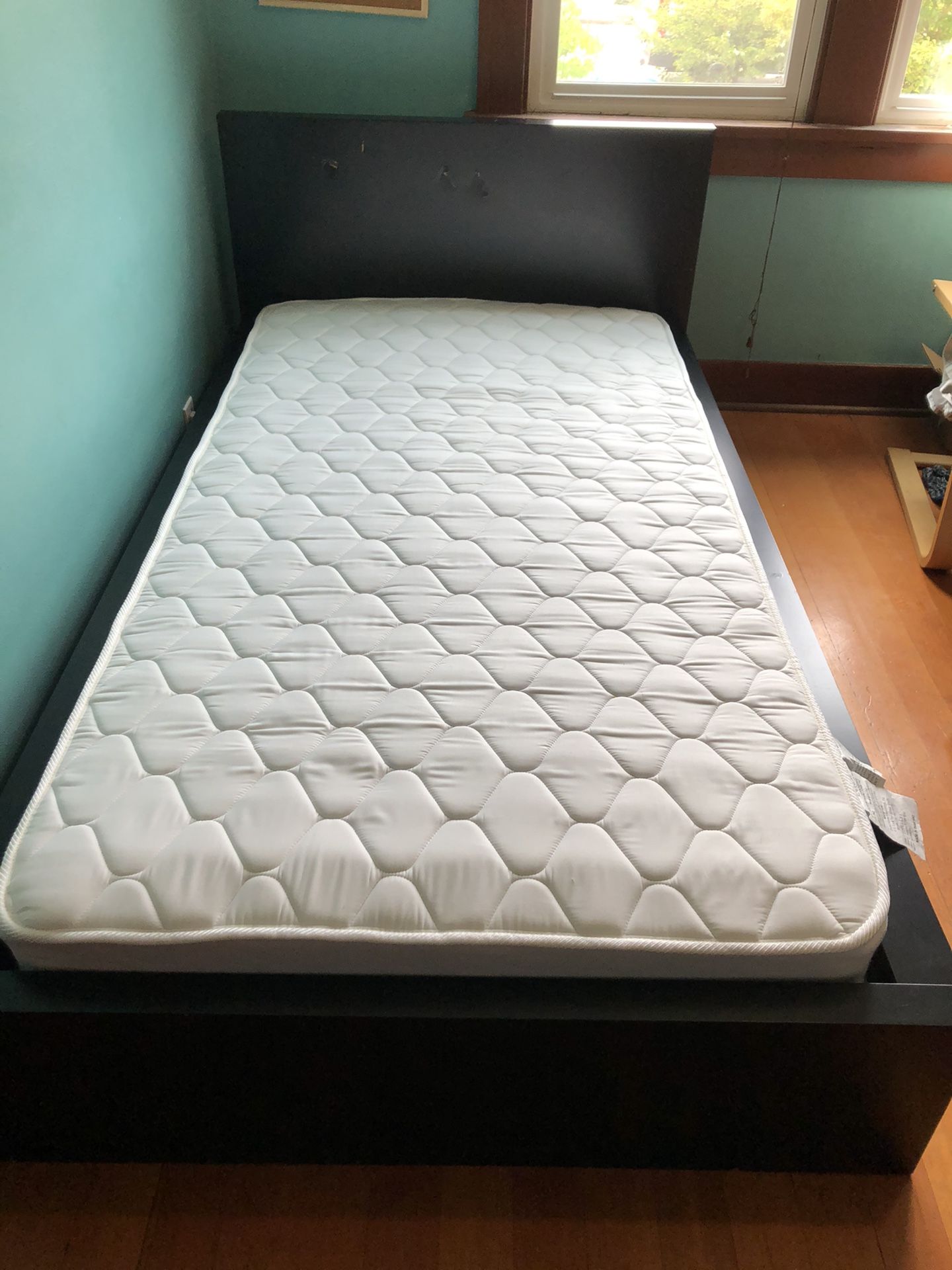 IKEA Malm twin bed frame and newer mattresse for Sale in WA