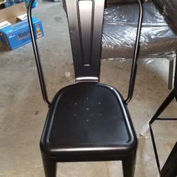 2 black farm house barstool chairs