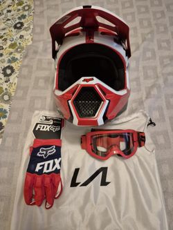 Atv Helmet, Gloves , Goggles