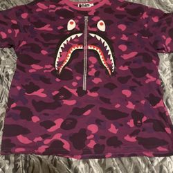 Real Purple Camo Shark Bape Tee Size Large Comes With Bag And Tags Got It For 250$ Asking 150$ Or Best Offer Hmu Brand New Basically Read Description