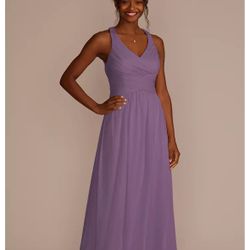 Purple (wisteria) David’s Bridal Bridemaid Dress Size 10
