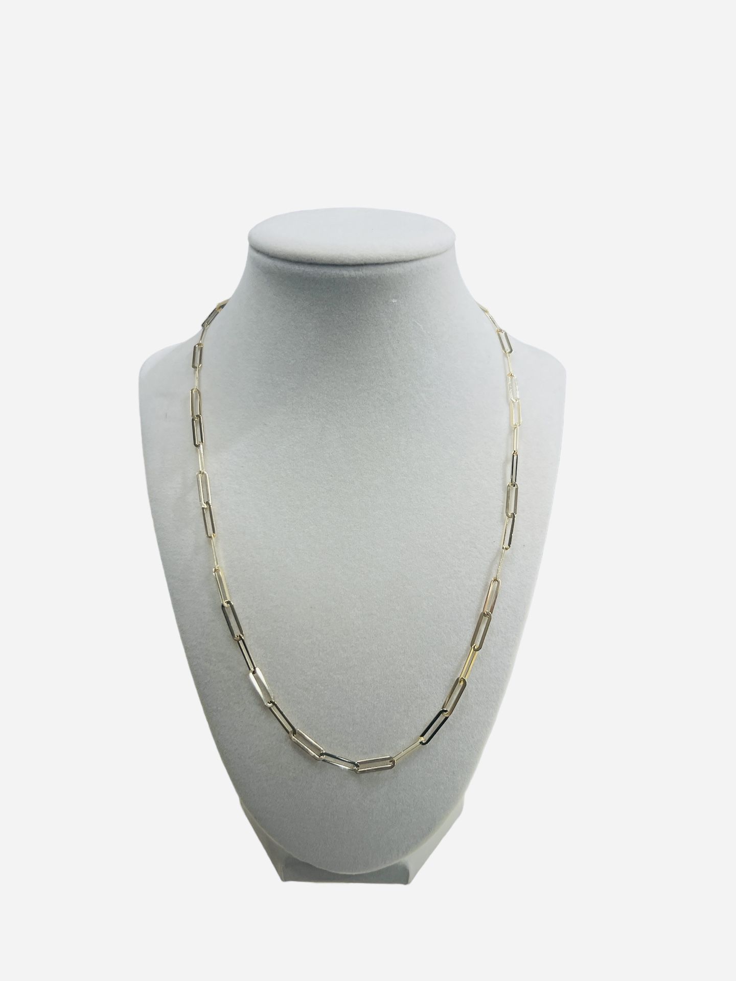 14kt Gold Flat Paper Clip Necklace 