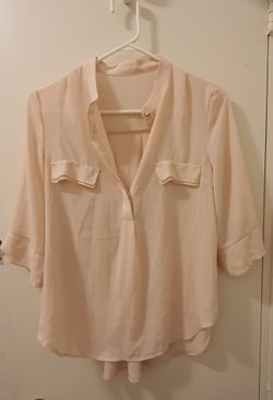Elegant Peach Chiffon Blouse - Brand New (Size S/M)