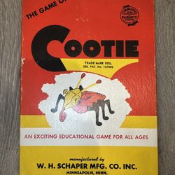 Vintage Cootie Board Game – W.H. Schaper Mfg. Co. 