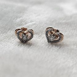 Diamond Rose Gold Earrings