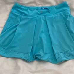 Girls Tennis Skirt - Size 12 Aqua blue