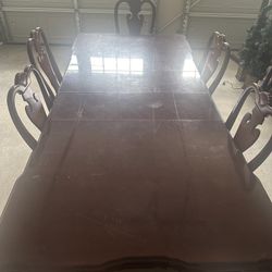 Dining Table And Hutch