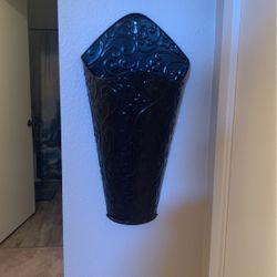 Black With Design Hanging Planter Vase
