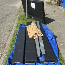 Queen IKEA Folldal bed frame and box spring