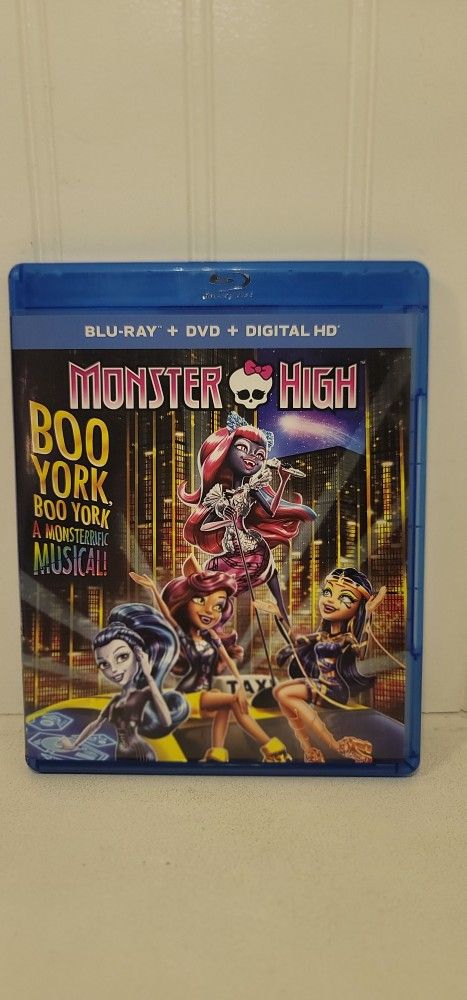 $5 BLU RAY MOVIE. MONSTER HIGH: BOO YORK. BOO YORK. BLU RAY / DVD ONLY. NO DIGITAL. $5 OR TRADE FOR A MOVIE TITLE I DO NOT ALREADY OWN.