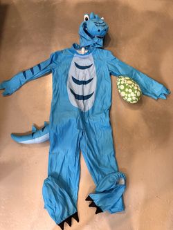 Kids Blue Dinosaur Halloween Costume 8/10